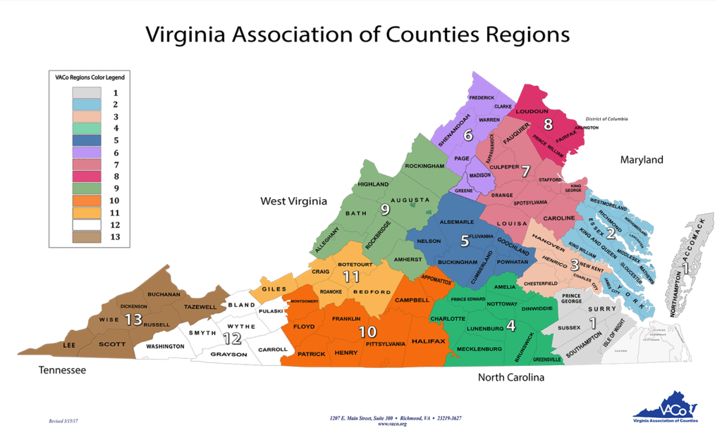 VACo Region Reapportionment Committee - Virginia Association of Counties